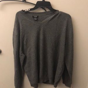 Gray 100% Cashmere Sweater Neiman Marcus XXL